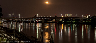 From the Arkansas River Trail at night  Little Rock, Arkansas